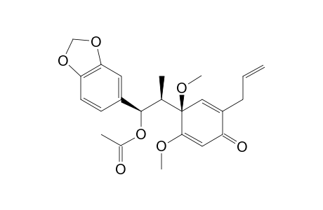 (7R,8R,3'R)-7-Acetoxy-3',4'-dimethoxy-3,4-methylenedioxy-6'-oxo-.delta.-(1',4',8')-8,3'-lignan
