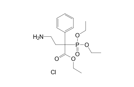 Ethyl 4-amino-2-diethoxyphosphinyl-2-phenylbutanoate hydrochloride salt