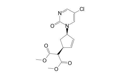 (cis)-5-Chloro-1-[ 4'-bis(methoxycarbonyl)methyl-2'-cyclopentenyloxy]-pyrimidinone