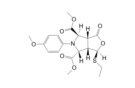 (1S,3aR,4R,6R,6aS)-1-(ethylthio)-3-keto-5-(4-methoxyphenyl)-3a,4,6,6a-tetrahydro-1H-furo[3,4-c]pyrrole-4,6-dicarboxylic acid dimethyl ester