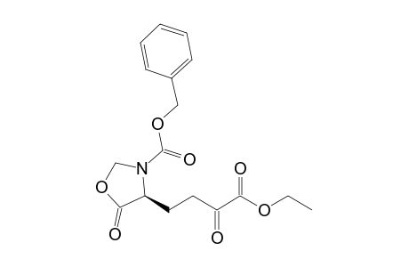 (4S)-4-(4-ethoxy-3,4-diketo-butyl)-5-keto-oxazolidine-3-carboxylic acid benzyl ester