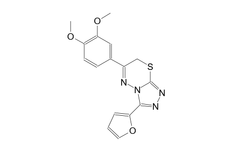 6-(3,4-dimethoxyphenyl)-3-(2-furyl)-7H-[1,2,4]triazolo[3,4-b][1,3,4]thiadiazine