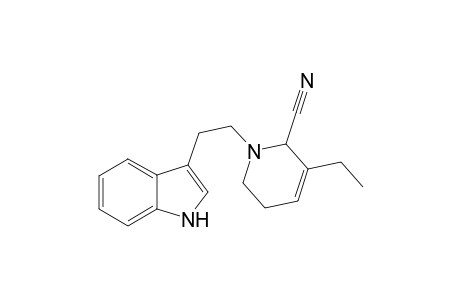 2-Cyano-3-ethyl-N-tryptophyl-.delta.(3)-piperideine