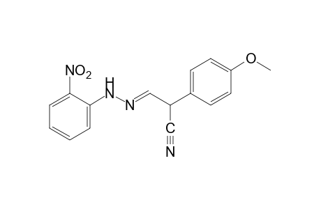 2-(p-methoxyphenyl)malonaldehydonitrile, (o-nitrophenyl)hydrazone