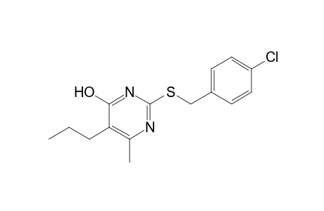 2-[(p-chlorobenzyl)thio]-6-methyl-5-propyl-4-pyrimidinol