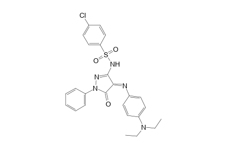 p-chloro-N-{4-[p-(diethylamino)phenylimino]-5-oxo-1-phenyl-2-pyrazolin-3-yl}benzenesulfonamide