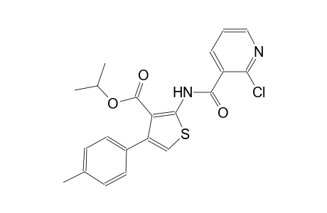isopropyl 2-{[(2-chloro-3-pyridinyl)carbonyl]amino}-4-(4-methylphenyl)-3-thiophenecarboxylate