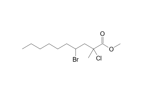Methyl 4-bromo-2-methyl-2-chlorodecanoate