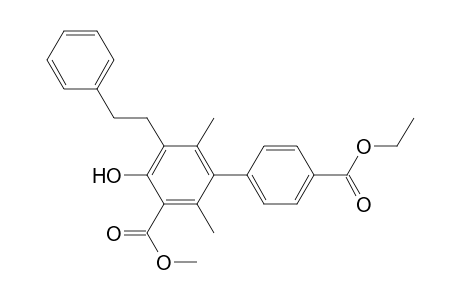 4'-Ethyl 3-methyl 4-hydroxy-2,6-dimethyl-5-phenethylbiphenyl-3,4'-dicarboxylate