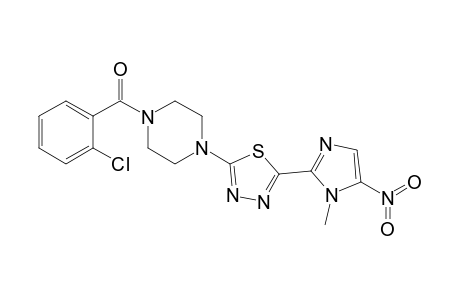 1-(2-Chlorobenzoyl)-4-[5-(1-methyl-5-nitro-1H-imidazol-2-yl)-1,3,4-thiadiazol-2-yl]piperazine