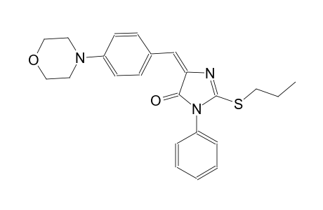 4H-imidazol-4-one, 3,5-dihydro-5-[[4-(4-morpholinyl)phenyl]methylene]-3-phenyl-2-(propylthio)-, (5E)-