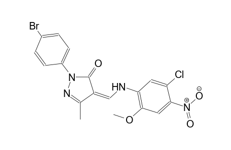 3H-pyrazol-3-one, 2-(4-bromophenyl)-4-[[(5-chloro-2-methoxy-4-nitrophenyl)amino]methylene]-2,4-dihydro-5-methyl-, (4Z)-