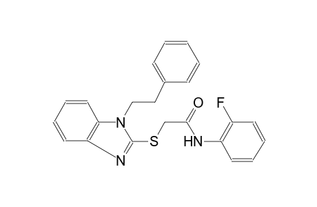 N-(2-Fluoro-phenyl)-2-(1-phenethyl-1H-benzoimidazol-2-ylsulfanyl)-acetamide