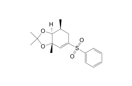 1,3-Benzodioxole, 3a,6,7,7a-tetrahydro-2,2,3a,7-tetramethyl-5-(phenylsulfonyl)-, [3aS-(3a.alpha.,7.beta.,7a.alpha.)]-
