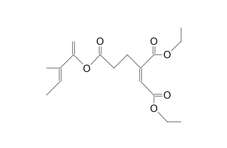 3-Carboethoxy-2-cis-hexene-1,6-dioic acid, 1-ethyl ester 6-(1-methylene-2-methyl-2-butenyl) ester