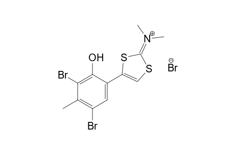 [4-(3,5-dibromo-2-hydroxy-p-tolyl)-1,3-dithiol-2-ylidene]dimethylammonium bromide