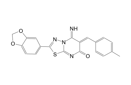 (6Z)-2-(1,3-benzodioxol-5-yl)-5-imino-6-(4-methylbenzylidene)-5,6-dihydro-7H-[1,3,4]thiadiazolo[3,2-a]pyrimidin-7-one