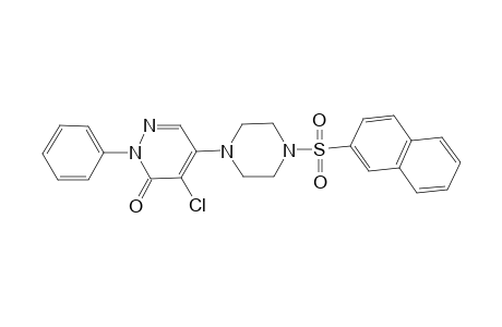 4-Chloranyl-5-(4-naphthalen-2-ylsulfonylpiperazin-1-yl)-2-phenyl-pyridazin-3-one