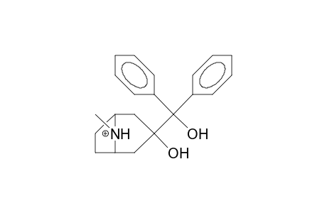 3a-(Hydroxy-diphenylmethyl)-tropan-3b-ol N-cation