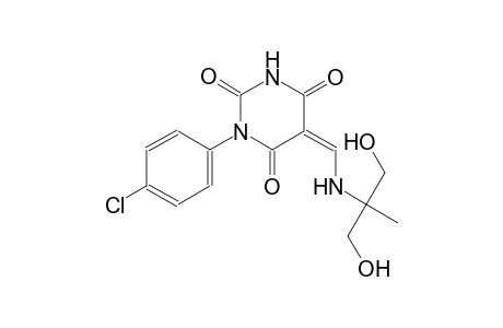 (5Z)-1-(4-chlorophenyl)-5-({[2-hydroxy-1-(hydroxymethyl)-1-methylethyl]amino}methylene)-2,4,6(1H,3H,5H)-pyrimidinetrione