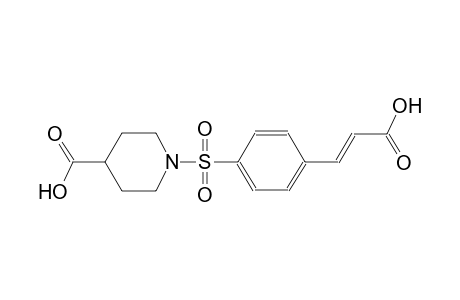 1-({4-[(E)-2-carboxyethenyl]phenyl}sulfonyl)-4-piperidinecarboxylic acid