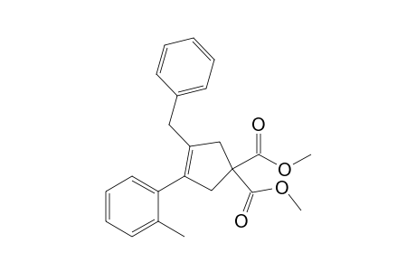 3-(2-methylphenyl)-4-(phenylmethyl)cyclopent-3-ene-1,1-dicarboxylic acid dimethyl ester