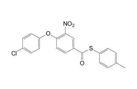 4-(p-chlorophenoxy)-3-nitrothiobenzoic acid, S-p-toly ester