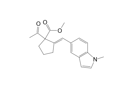 (E)-methyl 1-acetyl-2-((1-methyl-1H-indol-5-yl)methylene)cyclopentanecarboxylate