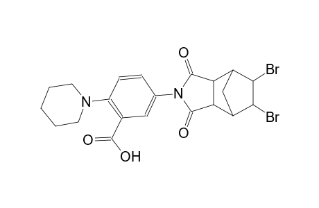 5-{8,9-dibromo-3,5-dioxo-4-azatricyclo[5.2.1.0²,⁶]decan-4-yl}-2-(piperidin-1-yl)benzoic acid