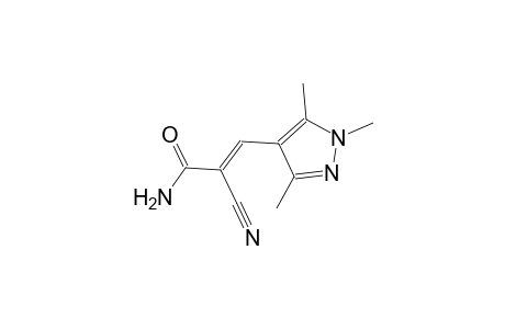 (2E)-2-cyano-3-(1,3,5-trimethyl-1H-pyrazol-4-yl)-2-propenamide