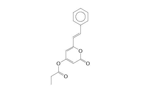 .alpha.-Pyrone, 4-propanoyloxy-6-(2-phenylethenyl)-
