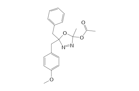 2-ACETOXY-5-BENZYL-5-(4-METHOXYBENZYL)-2-METHYL-DELTA-3-1,3,4-OXADIAZOLINE;MAJOR-ISOMER