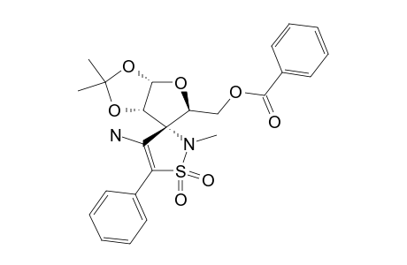5-O-BENZOYL-1,2-O-ISOPROPYLIDENE-3-SPIRO-(4'-AMINO-2',3'-DIHYDRO-2'-N-METHYL-1',1'-DIOXIDE-5'-PHENYL-ISOTHIAZOLYL)-ALPHA-D-RIBOFURANOSE