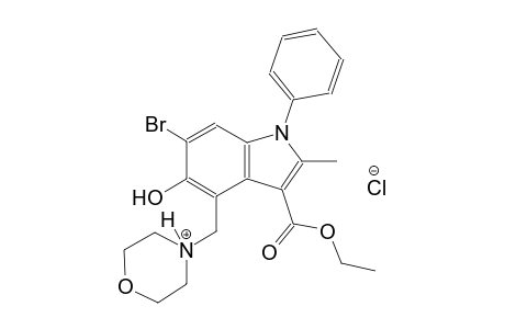 4-{[6-bromo-3-(ethoxycarbonyl)-5-hydroxy-2-methyl-1-phenyl-1H-indol-4-yl]methyl}morpholin-4-ium chloride