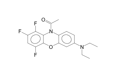 1,2,4-TRIFLUORO-7-DIETHYLAMINO-10-ACETYLPHENOXAZINE