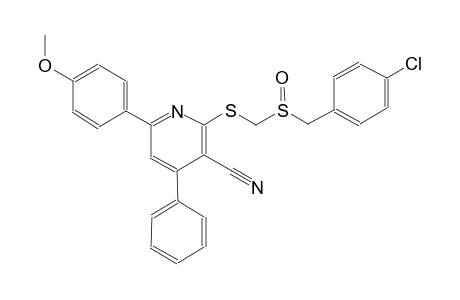 3-pyridinecarbonitrile, 2-[[[[(4-chlorophenyl)methyl]sulfinyl]methyl]thio]-6-(4-methoxyphenyl)-4-phenyl-