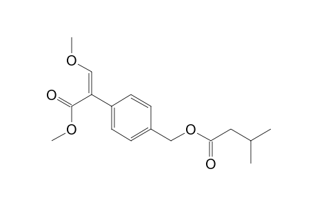 Benzeneacetic acid, alpha-(methoxymethylene)-4-[(3-methyl-1-oxobutoxy)methyl]-, methyl ester