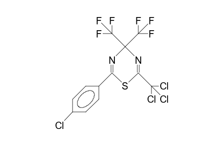 4,4-Bis(trifluoromethyl)-2-(4-chloro-phenyl)-6-trichloromethyl-4H-1,3,5-thiadiazine