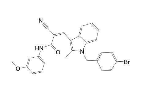 (2Z)-3-[1-(4-bromobenzyl)-2-methyl-1H-indol-3-yl]-2-cyano-N-(3-methoxyphenyl)-2-propenamide