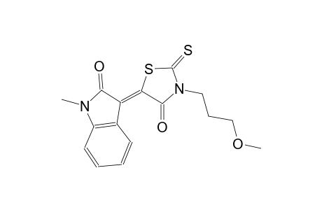 2H-indol-2-one, 1,3-dihydro-3-[3-(3-methoxypropyl)-4-oxo-2-thioxo-5-thiazolidinylidene]-1-methyl-, (3Z)-