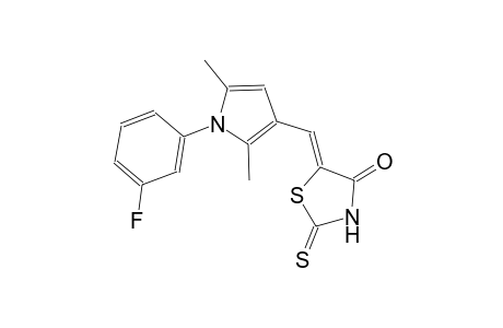 (5Z)-5-{[1-(3-fluorophenyl)-2,5-dimethyl-1H-pyrrol-3-yl]methylene}-2-thioxo-1,3-thiazolidin-4-one
