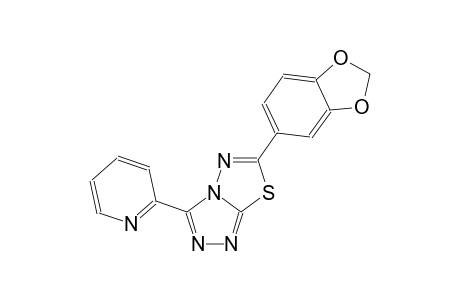 [1,2,4]triazolo[3,4-b][1,3,4]thiadiazole, 6-(1,3-benzodioxol-5-yl)-3-(2-pyridinyl)-