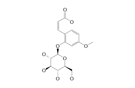 (Z)-2-BETA-D-GLUCOPYRANOSYLOXY-4-METHOXY-CINNAMIC-ACID
