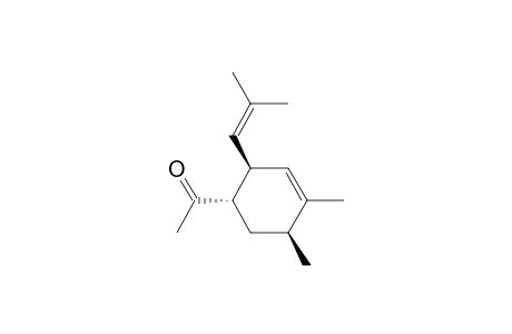 Ethanone, 1-[4,5-dimethyl-2-(2-methyl-1-propenyl)-3-cyclohexen-1-yl]-, (1.alpha.,2.beta.,5.beta.)-