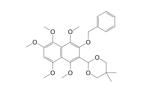 2-(3-BENZYLOXY-1,4,5,6,8-PENTAMETHOXYNAPHTHALEN-2-YL)-5,5-DIMETHYL-1,3-DIOXANE