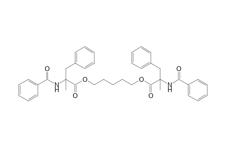 2-(Benzoylamino)-2-methyl-3-phenylpropionic acid 5-[2-benzoylamino-2-methyl-3-phenylpropionyloxy]pentyl ester