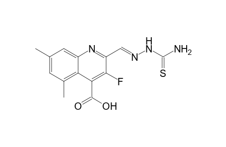 3-Fluoro-5,7-dimethyl-2-[(thiocarbamoyl)hydrazonomethyl]quinoline-4-carboxylic acid
