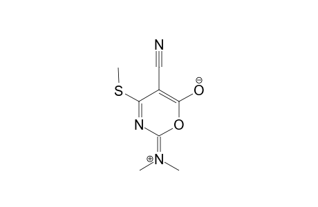 2-DIMETHYLAMINO-4-METHYLTHIO-6-OXO-6H-1,3-OXAZINE-5-CARBONITRILE