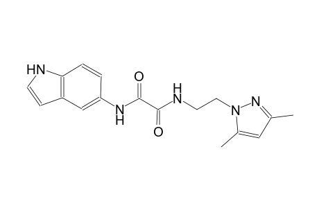 ethanediamide, N~1~-[2-(3,5-dimethyl-1H-pyrazol-1-yl)ethyl]-N~2~-(1H-indol-5-yl)-