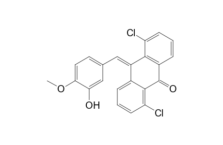 (E)-1,5-Dichloro-10-(3-hydroxy-4-methoxybenzylidene)-10H-anthracen-9-one